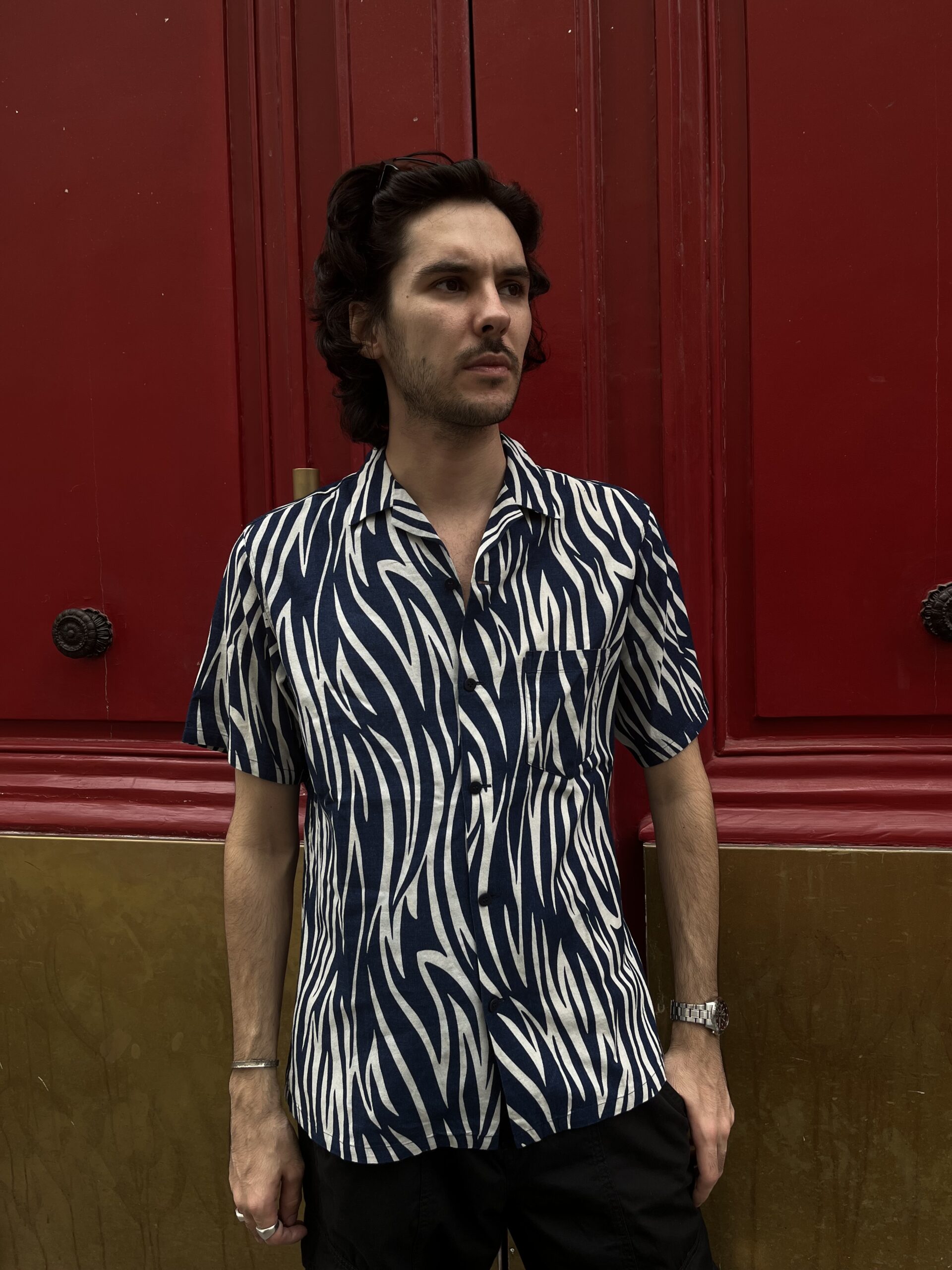 - CHEMISE MARINE ZÈBRE
